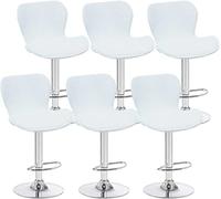 Housses de tabourets pivotants de Bar/Cuisine incurvés, 2/4/6PCS Housses de Chaise de Salle à Manger à Dossier Bas, pour Chaise de Salle à Manger Courte, Chaise de tabourets de Bar