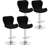 Housses de tabourets pivotants de Bar/Cuisine incurvés, 2/4/6PCS Housses de Chaise de Salle à Manger à Dossier Bas, pour Chaise de Salle à Manger Courte, Chaise de tabourets de Bar