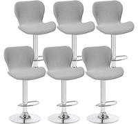 Housses de tabourets pivotants de Bar/Cuisine incurvés, 2/4/6PCS Housses de Chaise de Salle à Manger à Dossier Bas, pour Chaise de Salle à Manger Courte, Chaise de tabourets de Bar