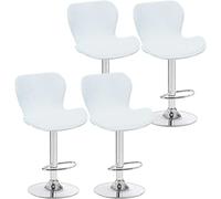 Housses de tabourets pivotants de Bar/Cuisine incurvés, 2/4/6PCS Housses de Chaise de Salle à Manger à Dossier Bas, pour Chaise de Salle à Manger Courte, Chaise de tabourets de Bar