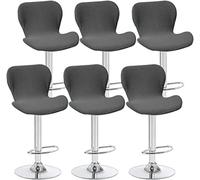 Housses de tabourets pivotants de Bar/Cuisine incurvés, 2/4/6PCS Housses de Chaise de Salle à Manger à Dossier Bas, pour Chaise de Salle à Manger Courte, Chaise de tabourets de Bar