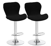 Housses de tabourets pivotants de Bar/Cuisine incurvés, 2/4/6PCS Housses de Chaise de Salle à Manger à Dossier Bas, pour Chaise de Salle à Manger Courte, Chaise de tabourets de Bar