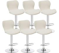 Housses de tabourets pivotants de Bar/Cuisine incurvés, 2/4/6PCS Housses de Chaise de Salle à Manger à Dossier Bas, pour Chaise de Salle à Manger Courte, Chaise de tabourets de Bar