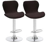 Housses de tabourets pivotants de Bar/Cuisine incurvés, 2/4/6PCS Housses de Chaise de Salle à Manger à Dossier Bas, pour Chaise de Salle à Manger Courte, Chaise de tabourets de Bar