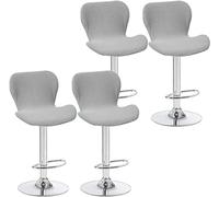 Housses de tabourets pivotants de Bar/Cuisine incurvés, 2/4/6PCS Housses de Chaise de Salle à Manger à Dossier Bas, pour Chaise de Salle à Manger Courte, Chaise de tabourets de Bar