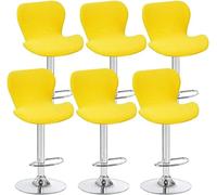 Housses de tabourets pivotants de Bar/Cuisine incurvés, 2/4/6PCS Housses de Chaise de Salle à Manger à Dossier Bas, pour Chaise de Salle à Manger Courte, Chaise de tabourets de Bar