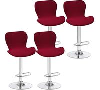 Housses de tabourets pivotants de Bar/Cuisine incurvés, 2/4/6PCS Housses de Chaise de Salle à Manger à Dossier Bas, pour Chaise de Salle à Manger Courte, Chaise de tabourets de Bar