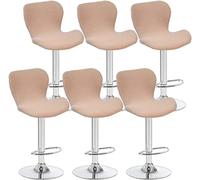 Housses de tabourets pivotants de Bar/Cuisine incurvés, 2/4/6PCS Housses de Chaise de Salle à Manger à Dossier Bas, pour Chaise de Salle à Manger Courte, Chaise de tabourets de Bar