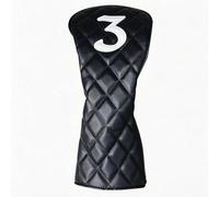 Housses de tête de club de golf en cuir synthétique, imperméables, résistantes aux rayures, avec lame de parcours hybride, portables et durables pour les amateurs de golf (noir, 3)