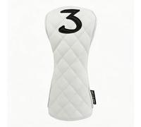 Housses de tête de club de golf en cuir synthétique, imperméables, résistantes aux rayures, avec lame de parcours hybride, portables et durables pour les amateurs de golf (blanc, 3)