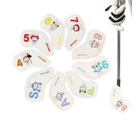 Housses de tête de Golf - 9 pièces Accessoires de Golf Motif Lapin de Pâques,Set de Housses de Club étanches - pour Les Femmes, Petites amies, mères, pères, Grands-pères, Les golfeurs, en Plein a