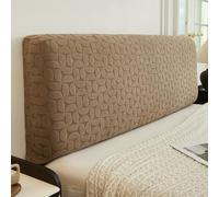 Housses de tête de lit en peluche lit double simple Housse de protection élastique universelle pour tête de lit, Housse de tête de lit Convient à diverses têtes de lit(Length: 210-220cm,Brown5)