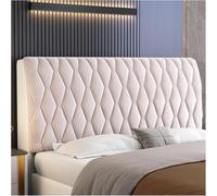 Housses De Tête De Lit en Velours pour Lit King Size Housse De Tête De Lit Queen Protecteur De Tête De Lit Entièrement étanche à La Poussièrehousse De Tête De Lit Double, Beige, 180cm
