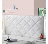 Housses de tête de lit pour lit king size - Blanc - Extensible - Housse de protection pour lit double - 180 cm