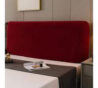 Housses de tête de lit pour lit king size, double et simple, housse de protection en velours doux extensible, housse de protection pour tête de lit rembourrée/bois/cuir (longueur : 200-220 cm, rouge)