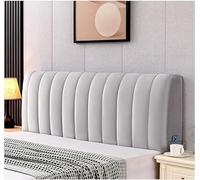 Housses de tête de lit, Rembourrage en Coton, Rembourrage en Peluche Courte, Housse de tête de lit Extensible, Housse de tête de lit, lit Double, lit Simple, lit Queen Size(Light Grey,120x60cm)