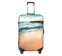 Housses de valises de paysage de plage avec impression de personnalité tendance, adaptées pour une utilisation professionnelle et extérieure, blanc, S