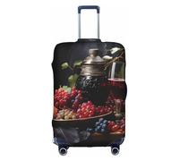Housses de valises de raisins et de vin avec impression de personnalité tendance, convient pour une utilisation professionnelle et extérieure, blanc, XL