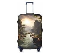 Housses de valises Montagnes et Rivières Impression Personnalité Tendance Convient pour une utilisation professionnelle et extérieure, blanc, XL