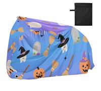 Housses de vélo imperméables pour Halloween, citrouille, sorcière, extérieur, avec trous de verrouillage, résistantes aux UV, pour intérieur et extérieur, convient à la plupart des accessoires pour
