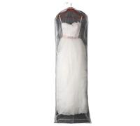 Housses de Vêtements Housse De Protection Anti-poussière Double Face en Tulle/Voile Transparent avec Fermeture Éclair Latérale for Robe Mariée(60x15x160cm)