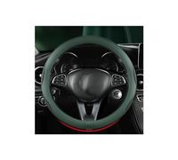 Housses De Volant De Voiture Antidérapantes De 38CM De Diamètre, en Cuir, Maille Respirante, À Usage Général, Résistantes À l'usure Couvre Volant Voiture (Color : Nordic Green O-Type)