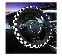 Housses de Volant de Voiture Couverture De Volant À Motif Damier Noir Et Vert Protection De Volant en Tartan Accessoires Universels pour Voiture(5)