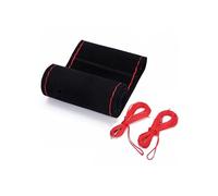 Housses de Volant de Voiture de Course de Sport à Coudre à la Main Housses de Volant en Cuir suédé à Faire soi-même universelles Couvre Volant Voiture(CA248-BR)