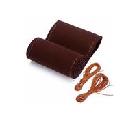 Housses de Volant de Voiture de Course de Sport à Coudre à la Main Housses de Volant en Cuir suédé à Faire soi-même universelles Couvre Volant Voiture(CA248-C)