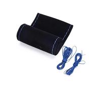 Housses de Volant de Voiture de Course de Sport à Coudre à la Main Housses de Volant en Cuir suédé à Faire soi-même universelles Couvre Volant Voiture(CA248-BBU)