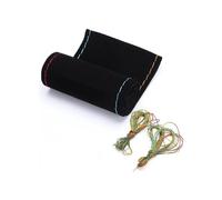 Housses de Volant de Voiture de Course de Sport à Coudre à la Main Housses de Volant en Cuir suédé à Faire soi-même universelles Couvre Volant Voiture(CA248-BC)