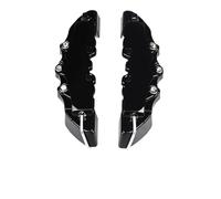 Housses D'étrier de Frein 4 ou 2 pièces - Cache-étriers de freins 3D en ABS pour voiture Compatible avec Audi, BMW, Mercedes-Benz, Volkswagen Couvercle d'étrier de frein(2Pcs Black S Size)