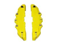 Housses D'étrier de Frein 4 ou 2 pièces de protections d'étriers freins 3D en ABS pour voitures Mazda, Nissan et Mitsubishi Couvercle d'étrier de frein(2Pcs Yellow M Size)