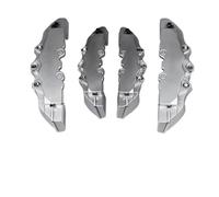 Housses D'étrier de Frein 4 protections d'étriers de freins 3D en ABS pour voitures, compatibles avec Seat Ateca, Leon, Altea, Cupra et Arona Couvercle d'étrier de frein(4Pcs M and S Silver)