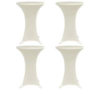 Housses élastiques de table Ø 60 cm Crème 4 pcs vidaXL vidaXL