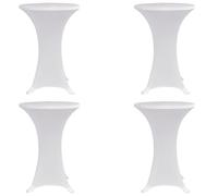 Housses Élastiques De Table Ø 70 Cm Blanc 4 Pcs Vidaxl Blanc