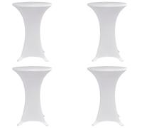 Housses Élastiques De Table Ø 70 Cm Blanc 4 Pcs Vidaxl Blanc