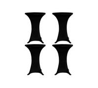 Housses élastiques de table Ø 60 cm Noir 4 pcs