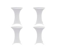 vidaXL Housses élastiques de table Ø 80 cm Blanc 4 pcs Blanc G
