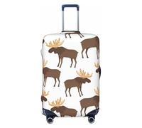 Housses élastiques pour bagages de voyage Motif corne d'élan 45,7 à 81,3 cm, noir, L