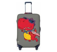 Housses élastiques pour bagages de voyage Motif dinosaure super-héros caricatures pour bagages de 45,7 à 81,3 cm, noir, XL