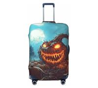 Housses élastiques pour bagages de voyage Motif monstre citrouille Halloween 18 à 32 pouces, noir, M