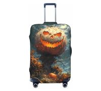 Housses élastiques pour bagages de voyage Motif monstre citrouille Halloween 18 à 32 pouces, noir, S
