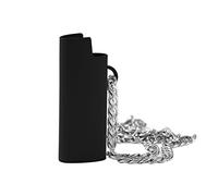 Housses en Alliage de Zinc pour Mini Briquet BIC - Couverture Réutilisable en Métal avec Chaînes - Portable, 6cmx2.4cmx1.3cm