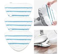 Housses en Microfibre Balai Vapeur Steam Accessoire Chiffons universel Triangle lavable pour Nettoyeur Vapeur Hot Spray, Blanc Microfibre Steam Mop Pads Lavables En Machine(lot de 3)