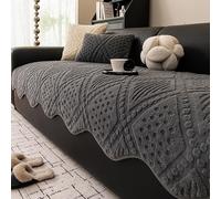 Housses en Polaire de Coton Doux pour Chiens et Animaux, protège-canapé en Forme de L antidérapant pour canapé 2/3/4 Places, Lavable à la Maison Black 70x150cm/27.56x59.06in