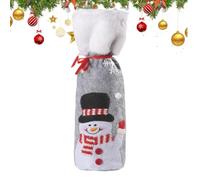Housses en Tissu pour Bouteilles de Vin de Noël Décoration de Fêtes avec