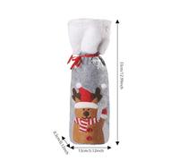 Housses en Tissu pour Bouteilles de Vin de Noël | Décoration Réutilisable Pour Les Fêtes Avec Cordon Coulissant - Housse De Bouteille De Vin Pour Noël - Pour Mariage Anniversaire Déplacement Nouvelle