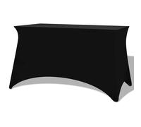 Housses extensibles pour table Nappes 2 pièces 183 x 76 x 74 cm Noir vidaXL