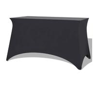 Housses extensibles pour table Nappes 2 pièces 183 x 76 x 74 cm Noir vidaXL